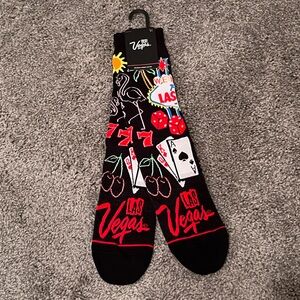 Las Vegas Themed Socks - Black - Crew Height - PYVOT